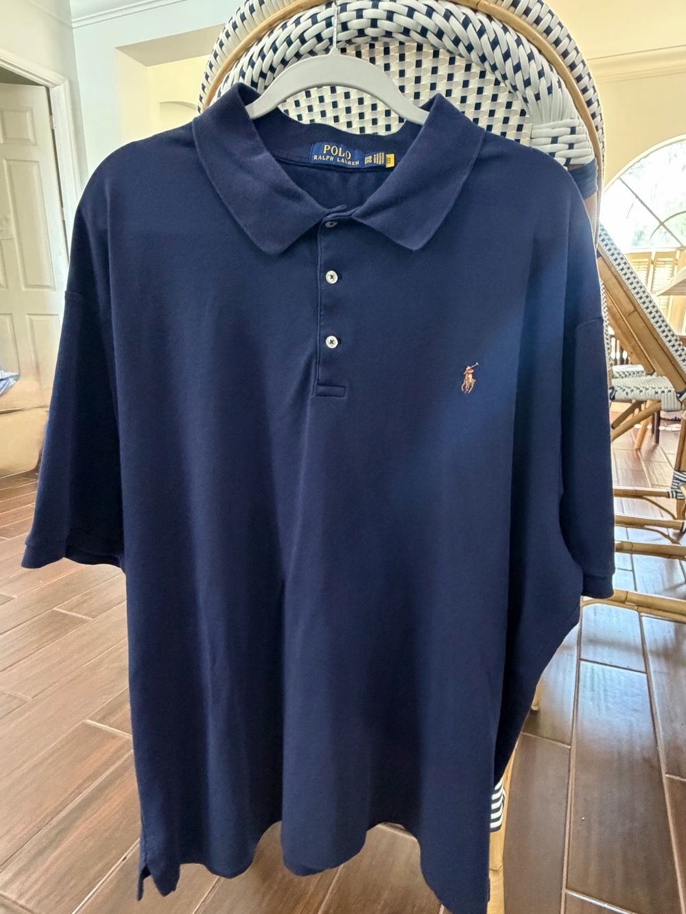 Polo Ralph Lauren Men's Big & Tall 3XB Short Sleeve Polo Shirt Navy Blue
